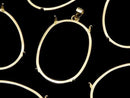 [Video] Silver925 Pendant Frame Oval 25x18mm 18KGP 1pc