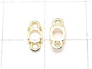 [Video] Silver925 Frame Round 4mm [Both Sides] Hairline 18KGP 2pcs