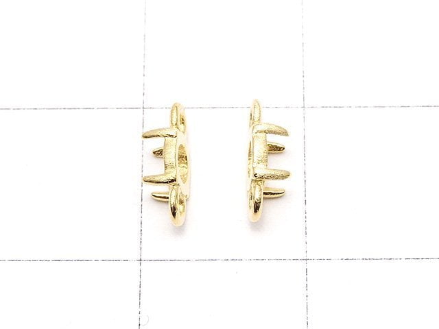 [Video]Silver925 Frame Round 4mm [Both Side] Hairline 18KGP 2pcs