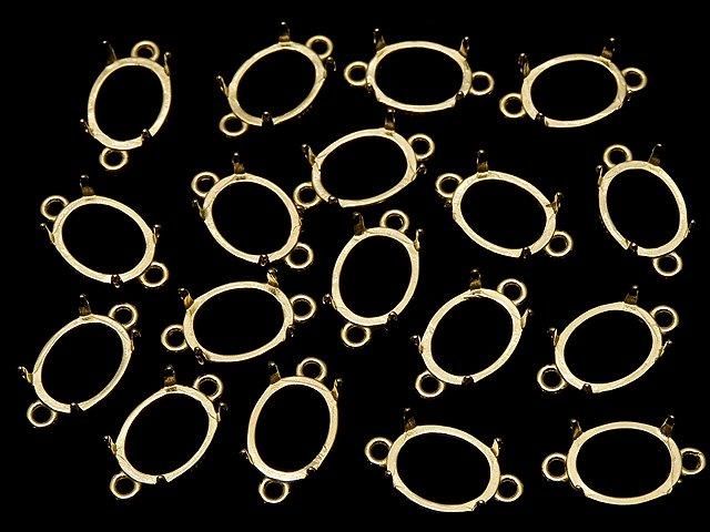 [Video] Silver925 Frame Oval 10x8mm [Both Sides] 18KGP 1pc