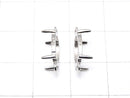 [Video]Silver925 Frame Oval 10x8mm [Both Side] Rhodium Plated 1pc