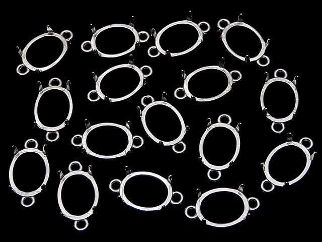 [Video]Silver925 Frame Oval 10x8mm [Both Side] Rhodium Plated 1pc