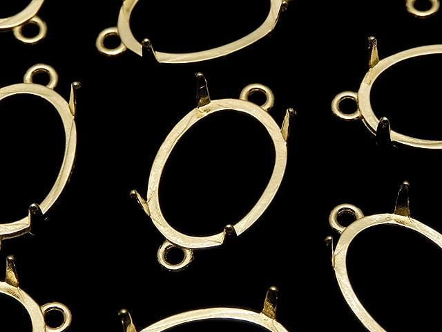 [Video] Silver925 Frame Oval 14x10mm [Both Sides] 18KGP 1pc