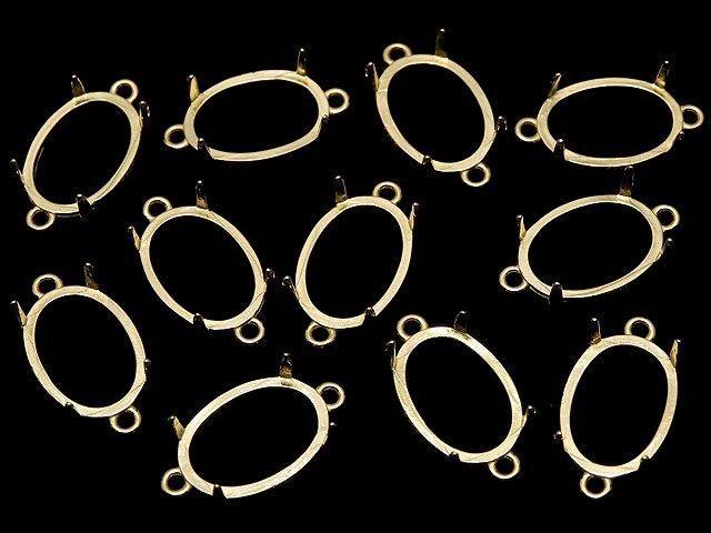 [Video] Silver925 Frame Oval 14x10mm [Both Sides] 18KGP 1pc