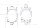 [Video]Silver925 Frame Oval 14x10mm [Both Side ] Rhodium Plated 1pc
