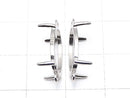 [Video]Silver925 Frame Oval 14x10mm [Both Side ] Rhodium Plated 1pc