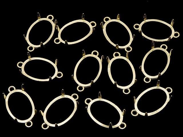 [Video] Silver925 Frame Oval 14x10mm [Both Sides] Hairline 18KGP 1pc