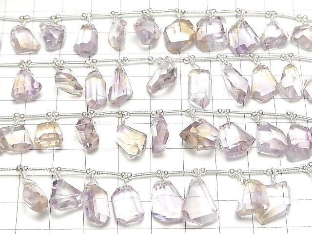 [Video] High Quality Ametrine AAA Rough Faceted Nugget half or 1strand (16pcs)