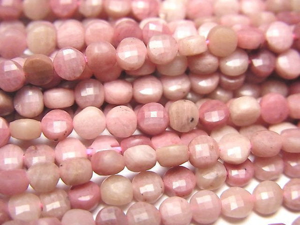 [Video]High Quality! Siliceous Schist AA+ Faceted Coin 4x4x2mm 1strand beads (aprx.15inch/37cm)