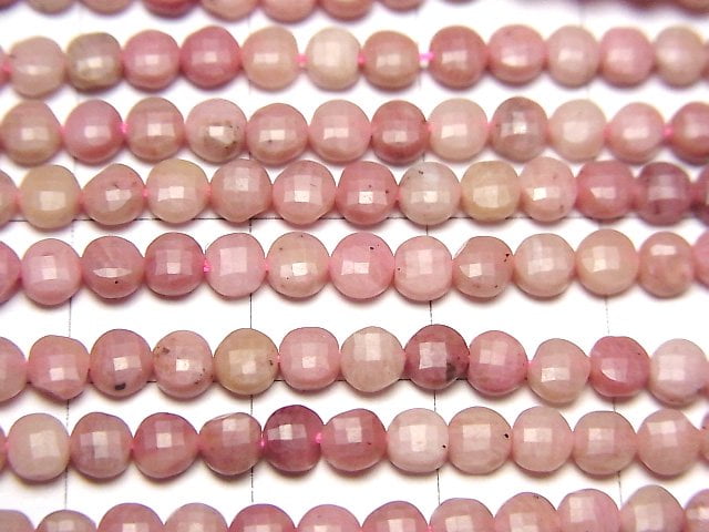 [Video]High Quality! Siliceous Schist AA+ Faceted Coin 4x4x2mm 1strand beads (aprx.15inch/37cm)