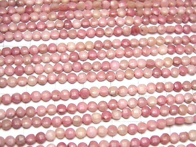 [Video]High Quality! Siliceous Schist AA+ Faceted Coin 4x4x2mm 1strand beads (aprx.15inch/37cm)