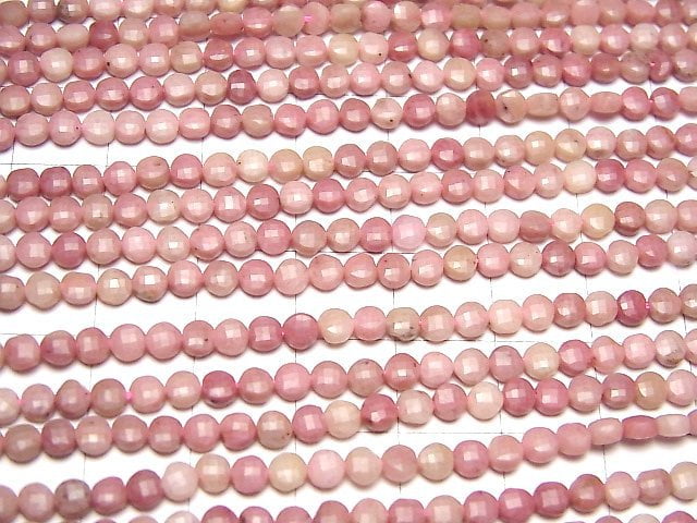 [Video]High Quality! Siliceous Schist AA+ Faceted Coin 4x4x2mm 1strand beads (aprx.15inch/37cm)