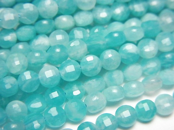 Amazonite, Coin Gemstone Beads
