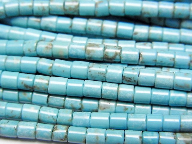 Magnesite Turquoise, Tube Gemstone Beads