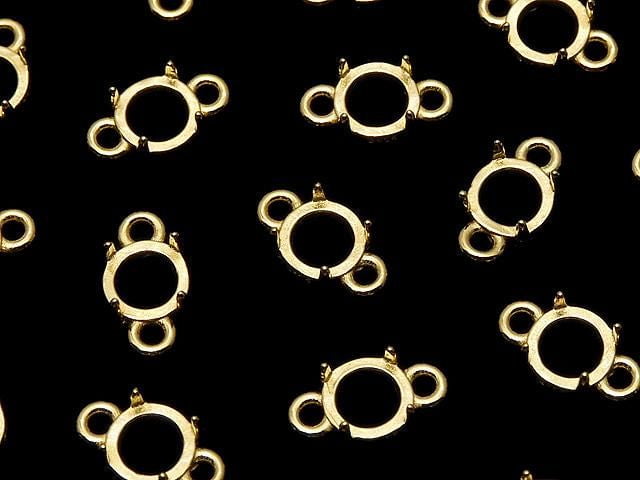 [Video] Silver925 Frame Round 5mm [Both Sides] 18KGP 2pcs