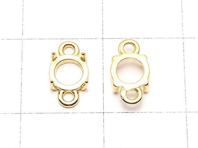 [Video] Silver925 Frame Round 5mm [Both Sides] 18KGP 2pcs
