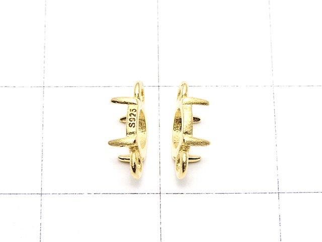 [Video] Silver925 Frame Round 4.5mm [Both Sides] Hairline 18KGP 2pcs