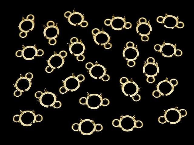 [Video] Silver925 Frame Round 4.5mm [Both Sides] Hairline 18KGP 2pcs