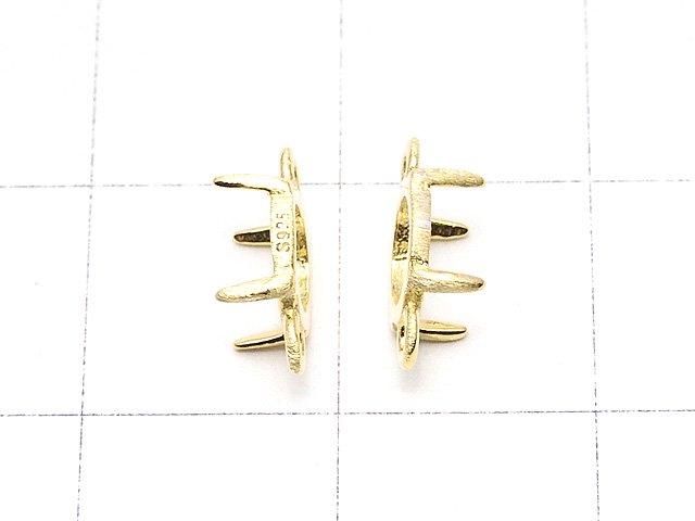 [Video] Silver925 Frame Round 5.5mm [Both Sides] Hairline 18KGP 1pc
