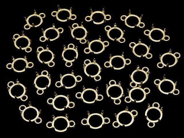 [Video] Silver925 Frame Round 5.5mm [Both Sides] Hairline 18KGP 1pc