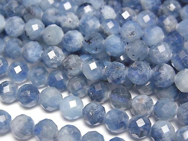[Video] High Quality! Deep Blue Aquamarine AAA - 64 Faceted Round 6mm half or 1-strand beads (approx. 15 inches/36 cm)