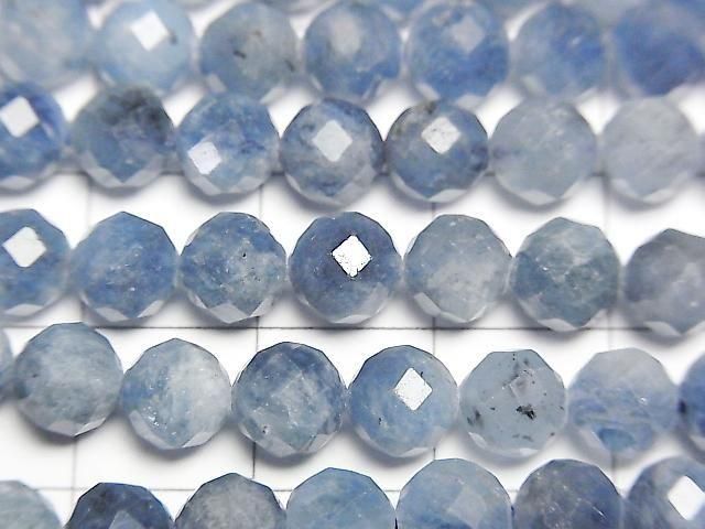 [Video] High Quality! Deep Blue Aquamarine AAA - 64 Faceted Round 6mm half or 1-strand beads (approx. 15 inches/36 cm)