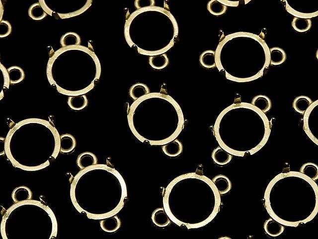 [Video] Silver925 Frame Round 6.5mm [Both Sides] Hairline 18KGP 1pc