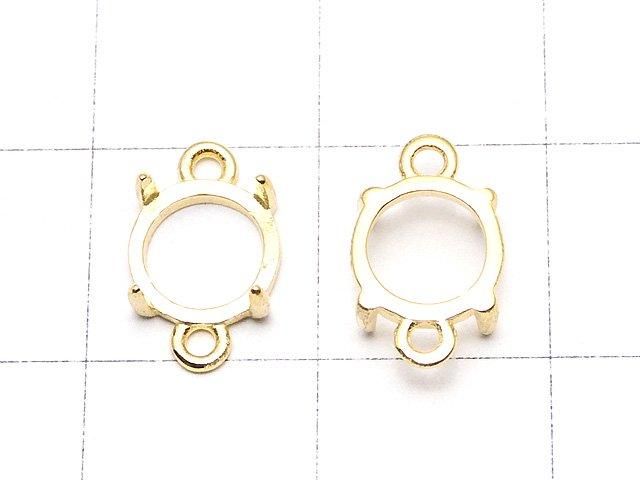 [Video] Silver925 Frame Round 6.5mm [Both Sides] Hairline 18KGP 1pc