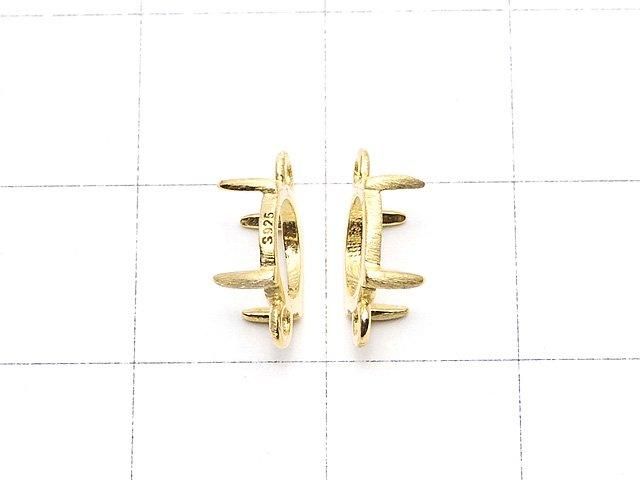 [Video] Silver925 Frame Round 6.5mm [Both Sides] Hairline 18KGP 1pc