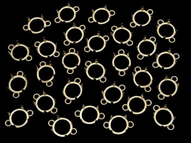 [Video] Silver925 Frame Round 6.5mm [Both Sides] Hairline 18KGP 1pc