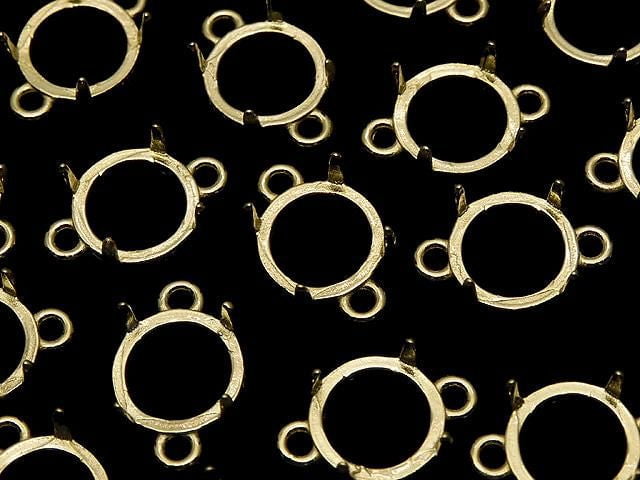 [Video] Silver925 Frame Round 8mm [Both Sides] Hairline 18KGP 1pc