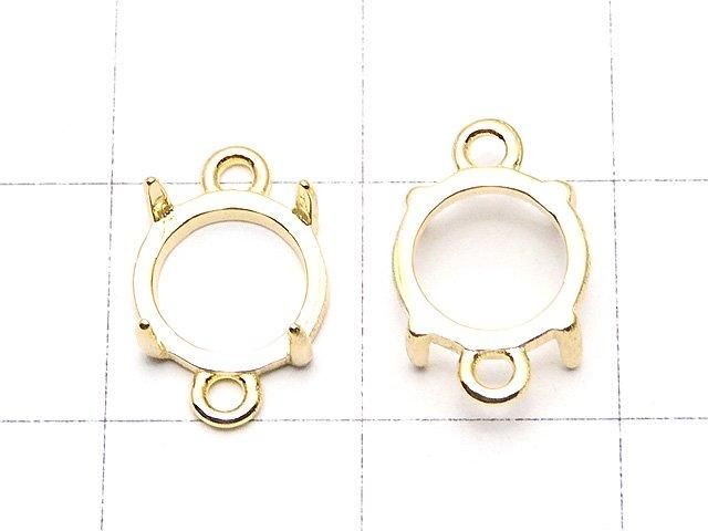 [Video] Silver925 Frame Round 8mm [Both Sides] Hairline 18KGP 1pc