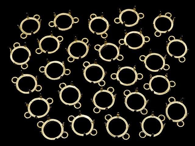 [Video] Silver925 Frame Round 8mm [Both Sides] Hairline 18KGP 1pc