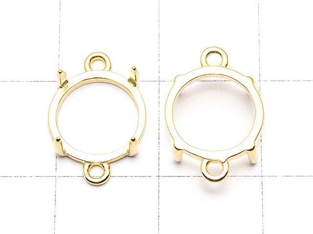 [Video] Silver925 Frame Round 10mm [Both Sides] 18KGP 1pc