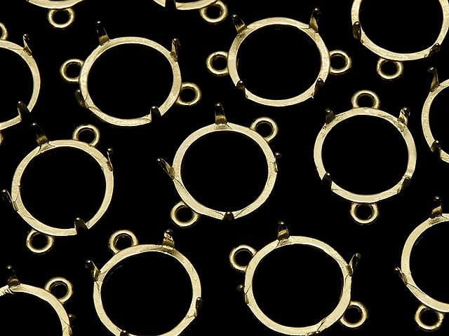 [Video] Silver925 Frame Round 10mm [Both Sides] Hairline 18KGP 1pc