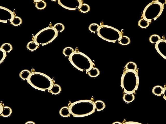 [Video] Silver925 Frame Oval 6x4mm [Both Sides] 18KGP 1pc