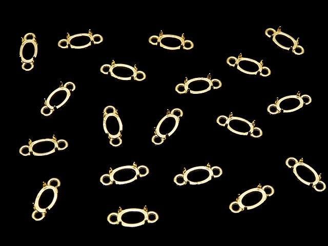 [Video] Silver925 Frame Oval 6x4mm [Both Sides] 18KGP 1pc
