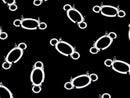 [Video]Silver925 Frame Oval 6x4mm [Both Side] Rhodium Plated 1pc