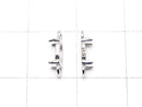 [Video]Silver925 Frame Oval 6x4mm [Both Side] Rhodium Plated 1pc