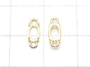 [Video] Silver925 Frame Oval 6x4mm [Both Sides] Hairline 18KGP 1pc