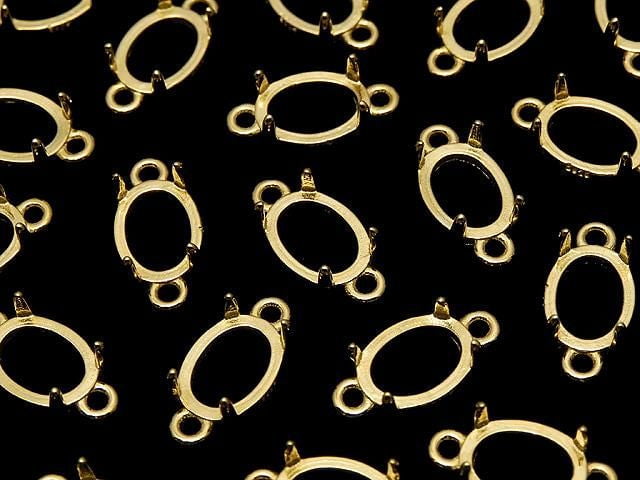 [Video] Silver925 Frame Oval 8x6mm [Both Sides] 18KGP 1pc