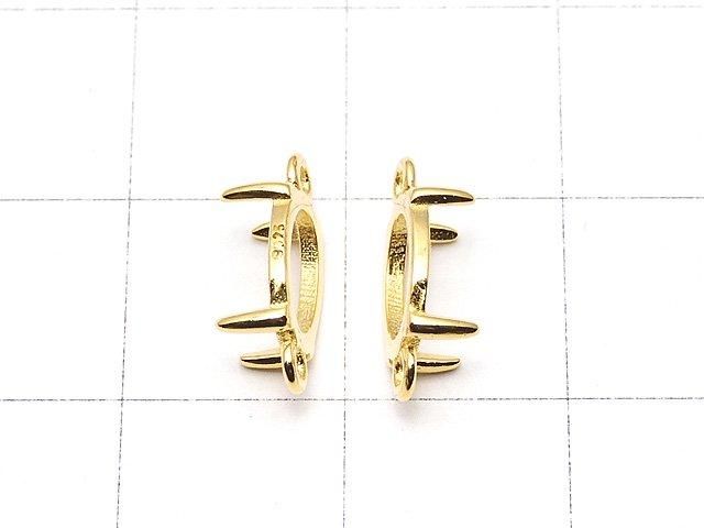 [Video] Silver925 Frame Oval 8x6mm [Both Sides] 18KGP 1pc