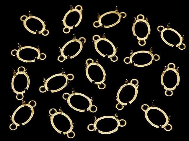 [Video] Silver925 Frame Oval 8x6mm [Both Sides] 18KGP 1pc