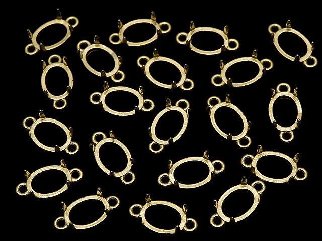 [Video] Silver925 Frame Oval 8x6mm [Both Sides] Hairline 18KGP 1pc