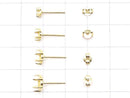 [Video]Silver925 6pcs Claw Earstuds Earrings Frame & Backing for Cabochon [3mm][4mm][5mm][6mm] 18KGP 1pair (2 pieces)