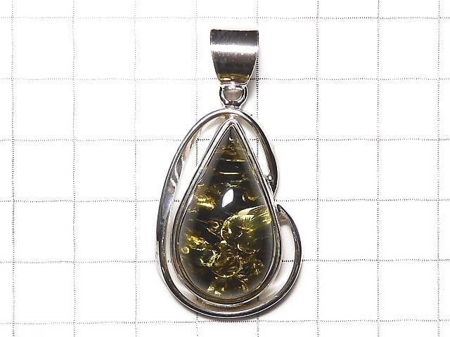 [Video] [One of a kind] Baltic Amber Pendant Silver925 NO.7