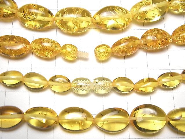 [Video] Baltic Amber Nugget Yellow Color Necklace