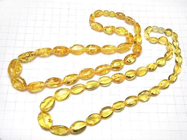 [Video] Baltic Amber Nugget Yellow Color Necklace