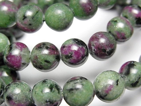 Accessories, Bracelet, Round, Ruby in Zoisite Gemstone Beads