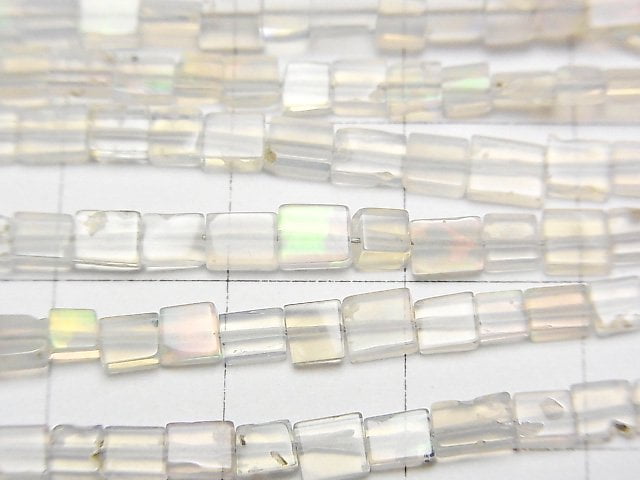 [Video] Ethiopia Opal AAA- Rectangle-Square half or 1strand beads (aprx.16inch/40cm)